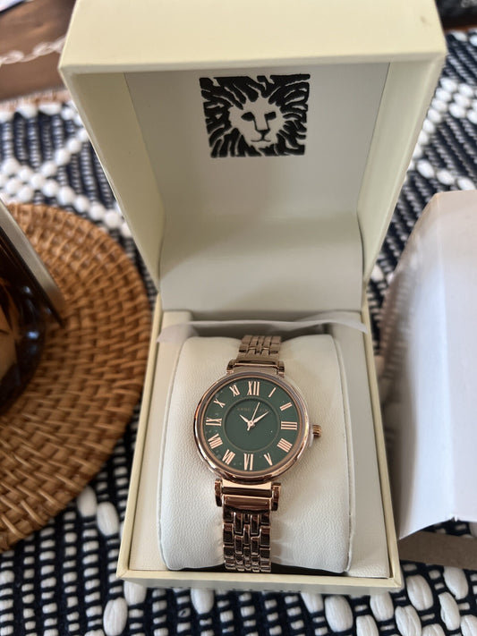 Anne Klein Women's AK/2158GNRG Rose Gold-Tone Bracelet Watch NEW in BoX