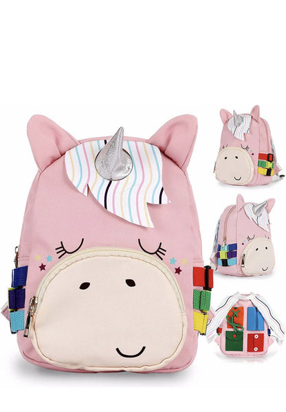 Toddler Girl Unicorn Shoes Size 11  & Busy Board Unicorn Backpack Set New