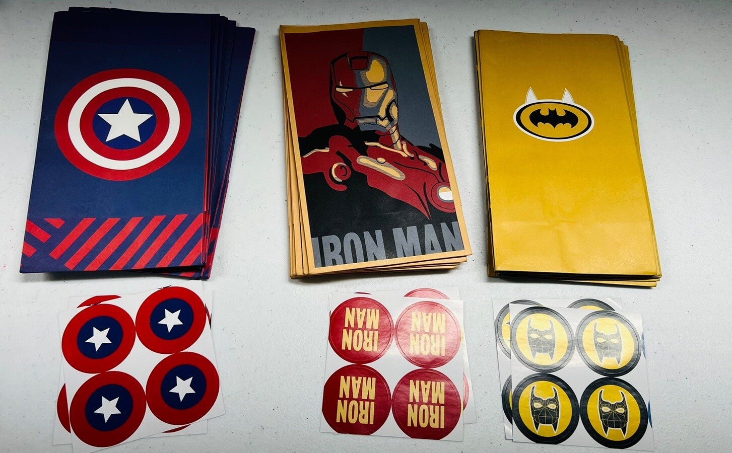 24PCS Party Favor Bags Superhero Theme Candy Gift Bags Treat Bags Goodie Bags