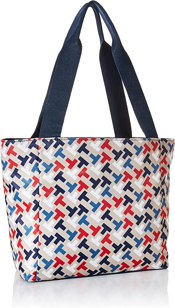 Tommy Hilfiger Handbag Tote with Pouch Multi Print Nylon SRP $138