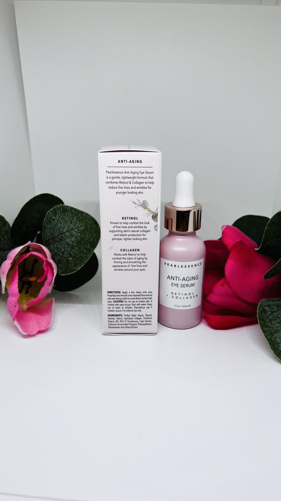 Pearlessence Anti-Aging Eye Serum (Retinol + Collagen), 1 oz