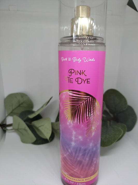 NEW Bath & Body Works Pink Tie Dye Fine Fragrance Mist, 8 oz