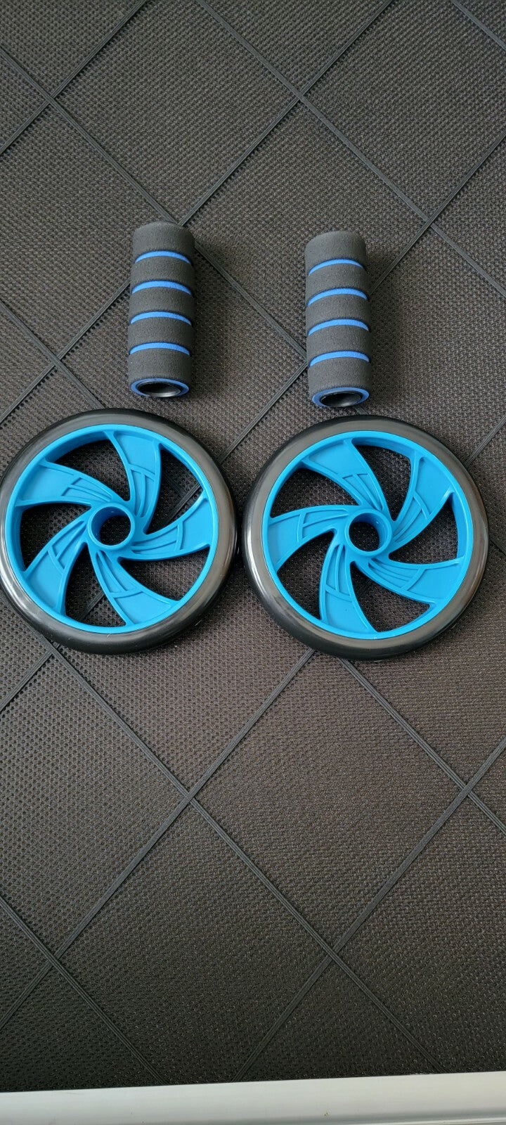 Ab Roller Exercise Dual Wheel Workout Equipment, (Wheels and Handles Only)