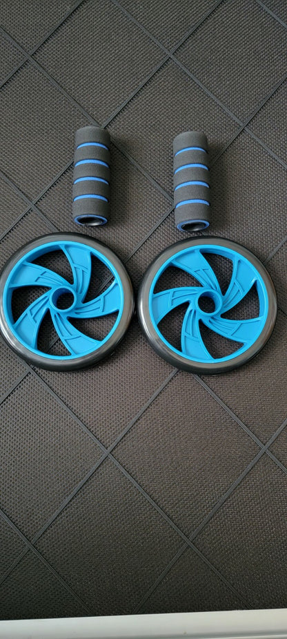 Ab Roller Exercise Dual Wheel Workout Equipment, (Wheels and Handles Only)