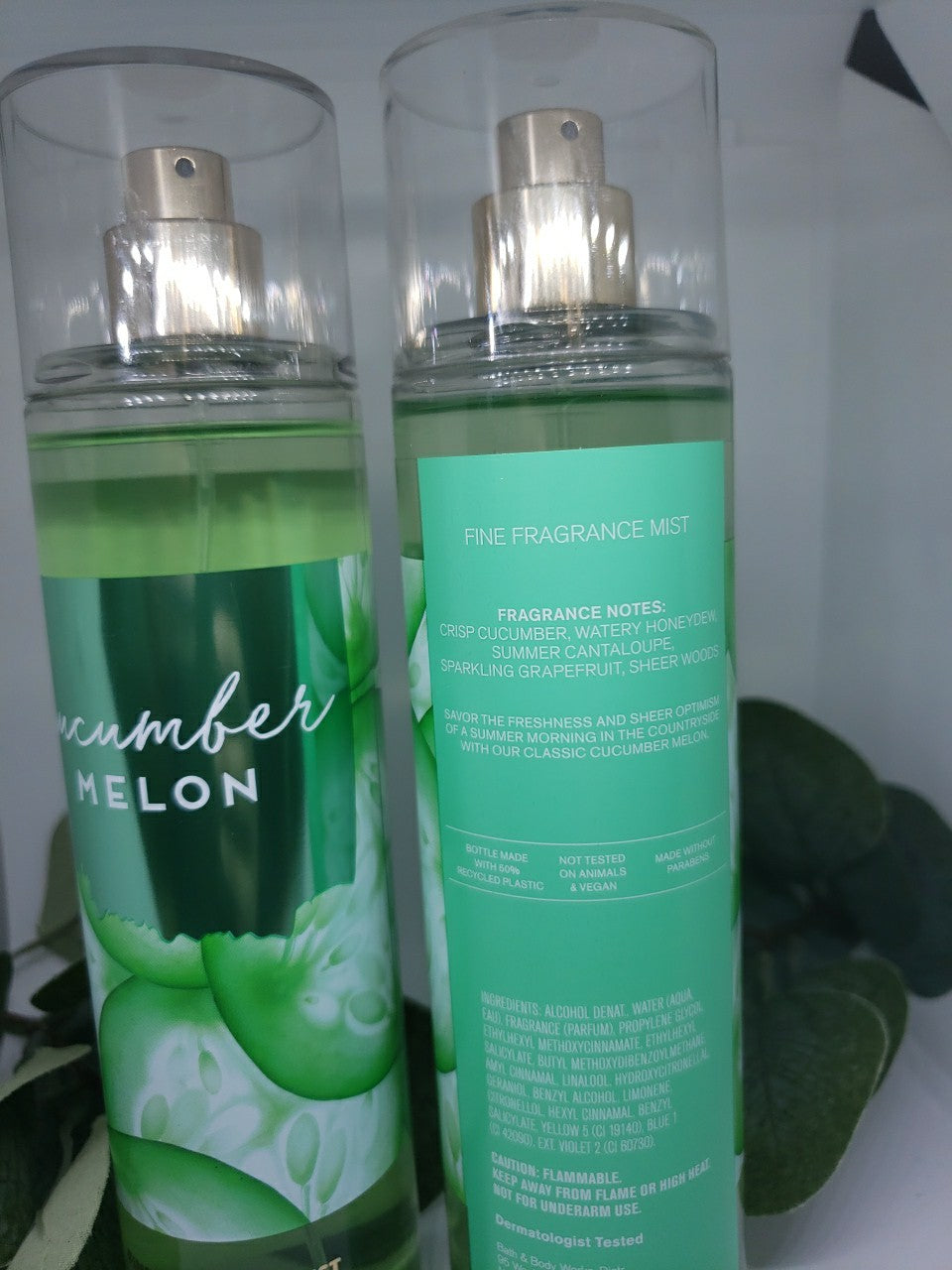 Bath & Body Works Cucumber Melon 2025 Fine Fragrance Mist Spray Splash 8oz. 2-pk
