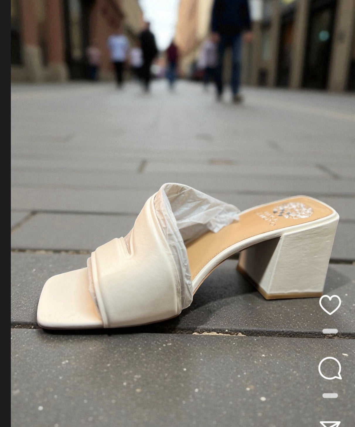 Vince Camuto Leather Strappy Mules Jinani Coconut Cream  Baby Sheep Size 12M