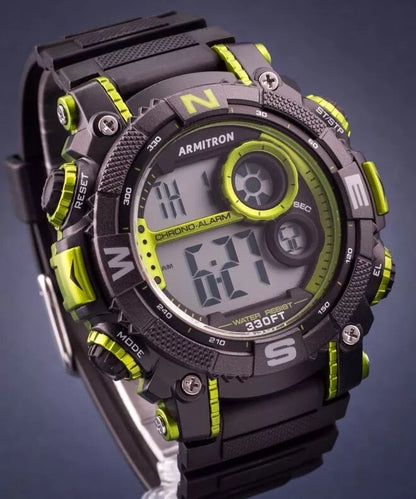 Armitron Pro Sport watch. Acrylic case Stainless steel Water resistant to 330ft.
