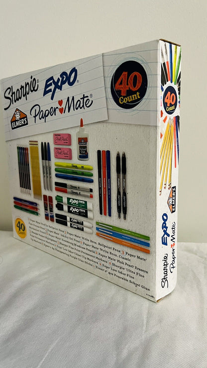 Sharpie/Expo/ Elmer's &Paper Mate 40-pc School Office Supply Set Kit NEW