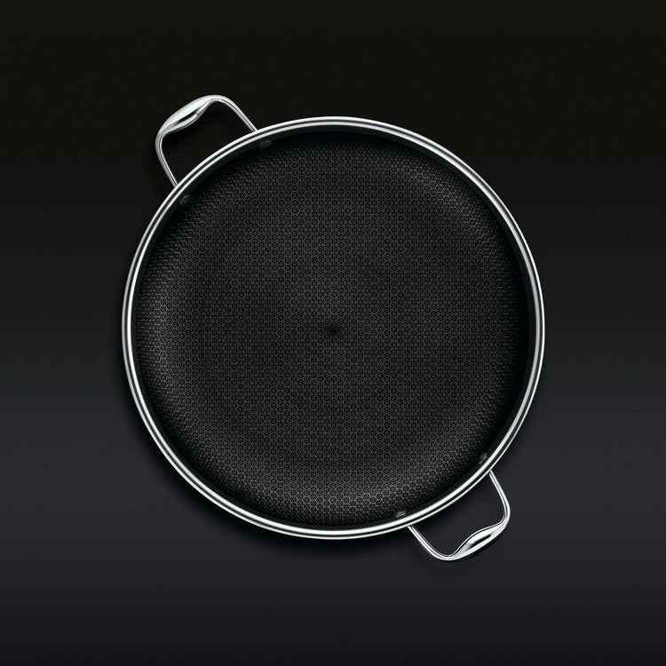 HexClad Hybrid Nonstick 14-Inch Frying Pan with Tempered Glass Lid - $219 MSRP