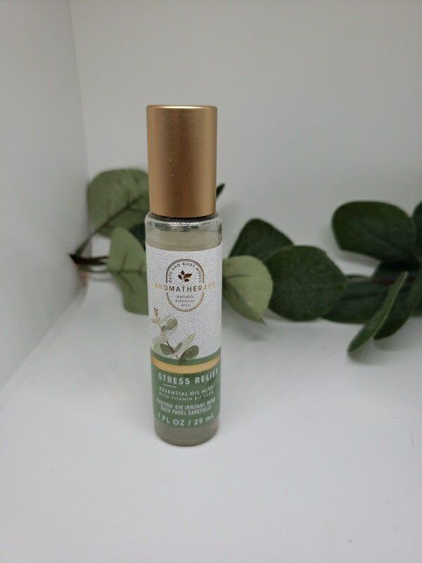 Bath & Body Works STRESS RELIEF  2.5 oz. BODY CREAM Tube & 1 oz. OIL MIST Spray