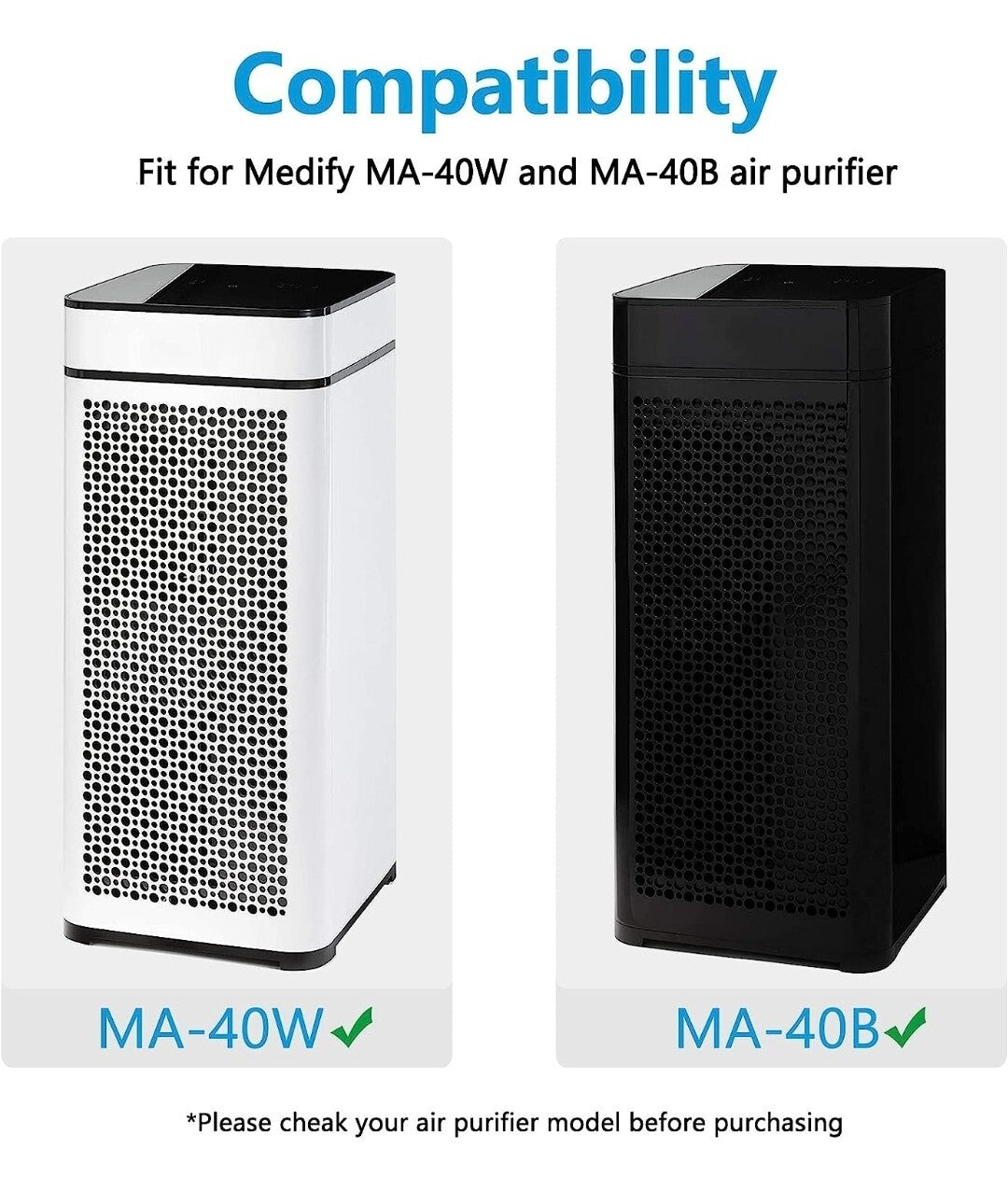 KeeTidy 2 Pack True Hepa Air filter Activated Carbon NEW IN BOX MA-40-80