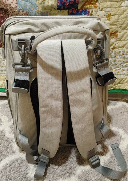 Linked Market 3in1 Diaper Bag Backpack with Changing Station, Travel Bassinet 