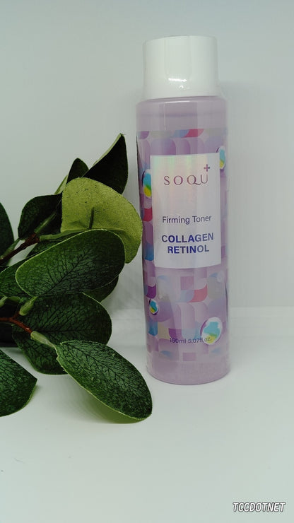 SOQU Firming Toner with Collagen + Retinol Made in Korea 5.07 oz New