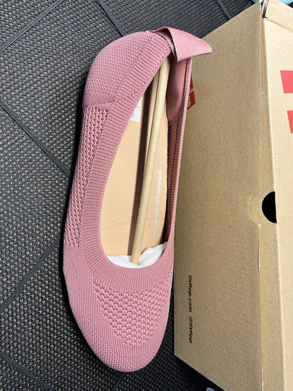 fitflop™ Women's 6.5 Allegro Multi-Knit Ballet Pumps Slip-On Shoes in Warm Rose