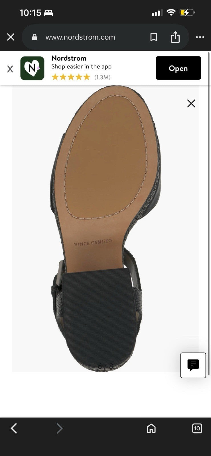 Vince Camuto Ranneli Black Two Tone Snake Leather Espadrille Sandals