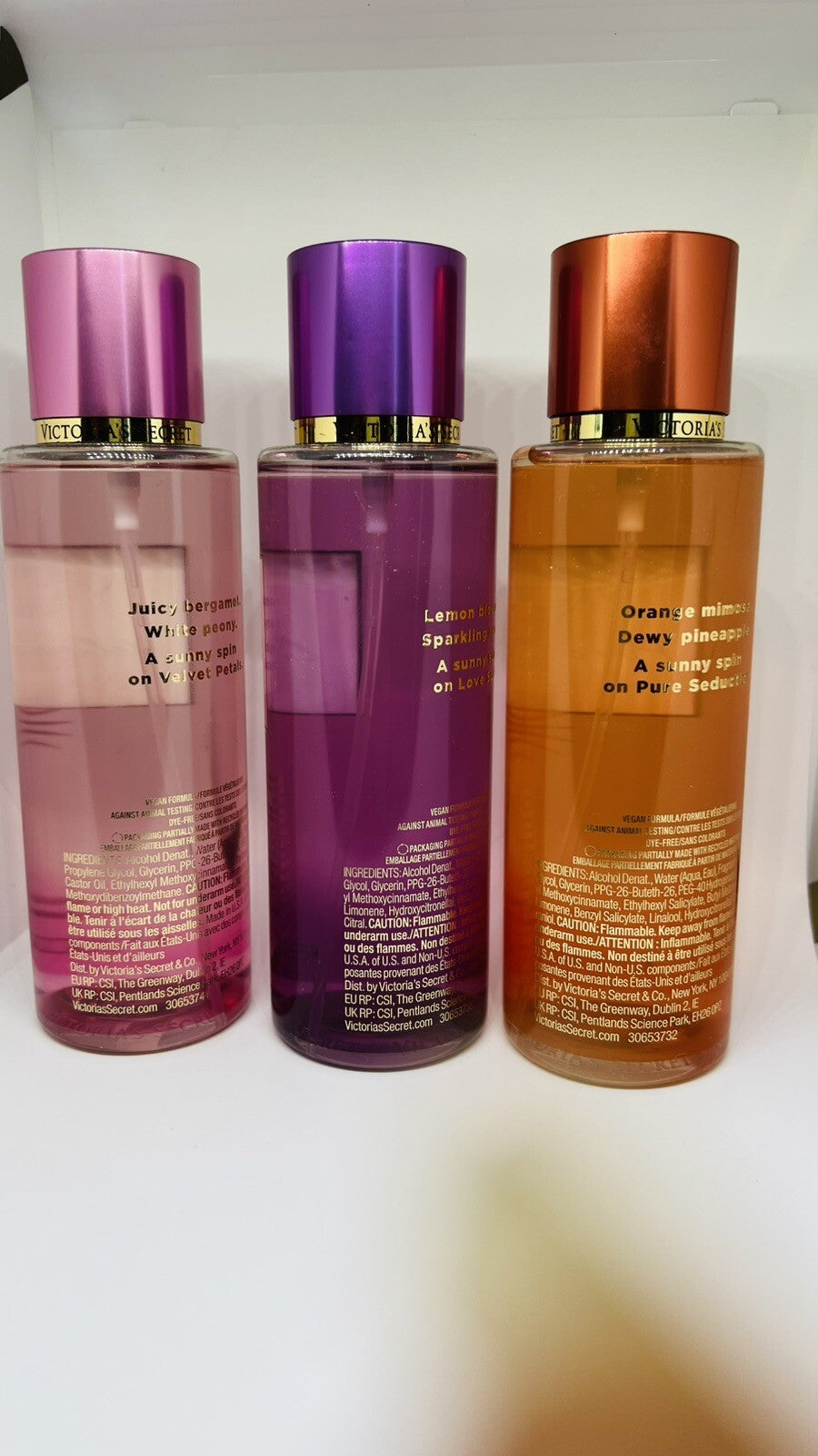NEW VICTORIA’S SECRET VELVET PETALS,LOVE SPELL,& PURE SEDUCTION SOL  NEW In Box