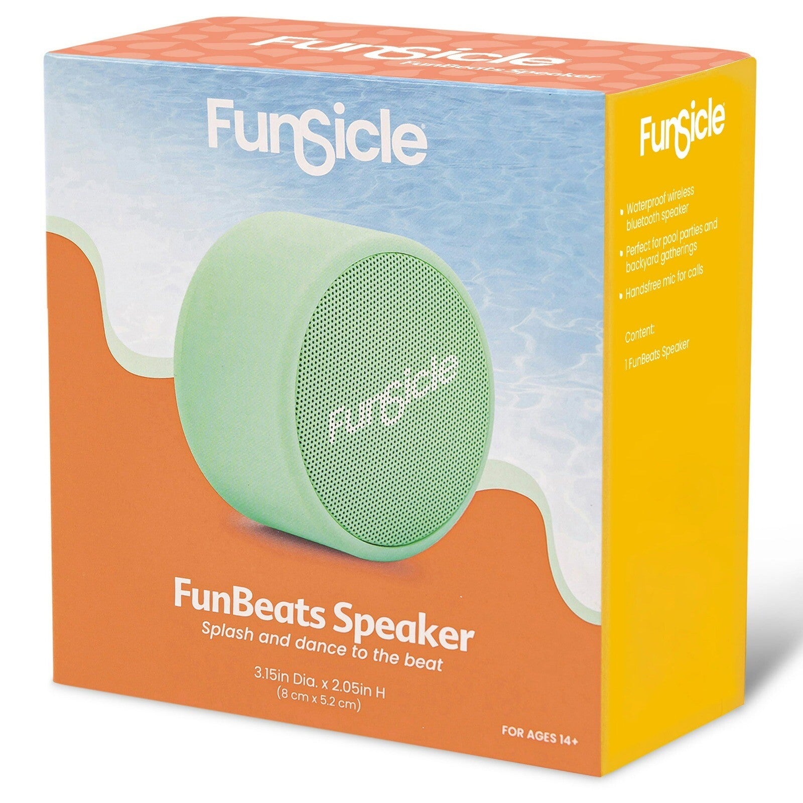 FUNSICLE Mint Green FunBeats Bluetooth Wireless Hands-Free Speaker NIB