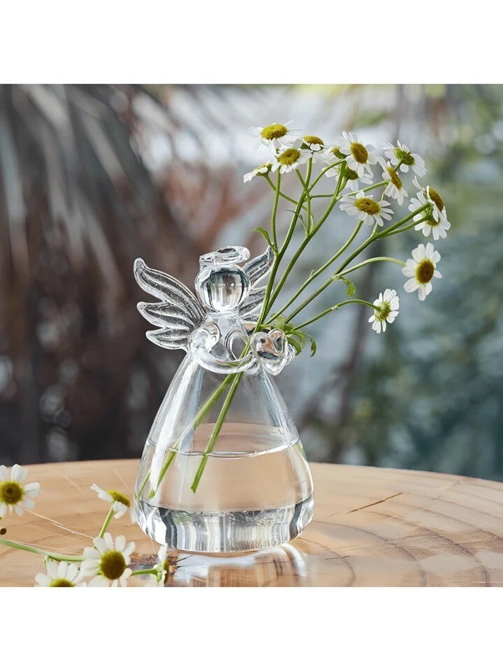 Flower vase Glass decor Angel Shaped Hydroponic Bottle Glass New