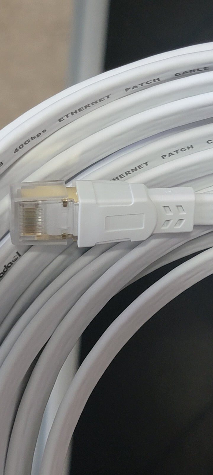 Ethernet Cable Cat6 Flat 50 feet White with Cable Clips,jadaol Network Cat 6 New