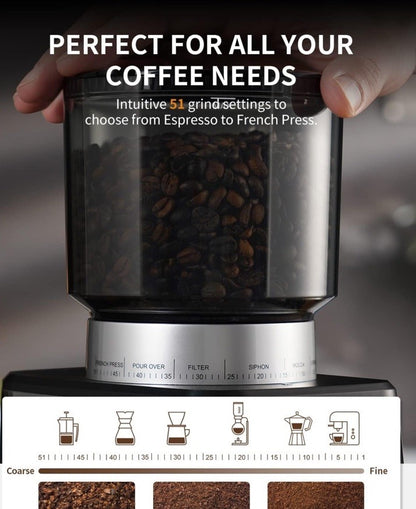SHARDOR Conical Burr Espresso Coffee Grinder Electric  Anti Static Open box
