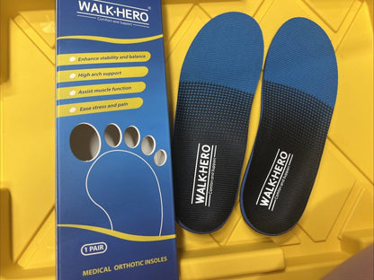 Walk Hero Plantar Fasciitis Feet Insoles Supports Orthotic Size See Description