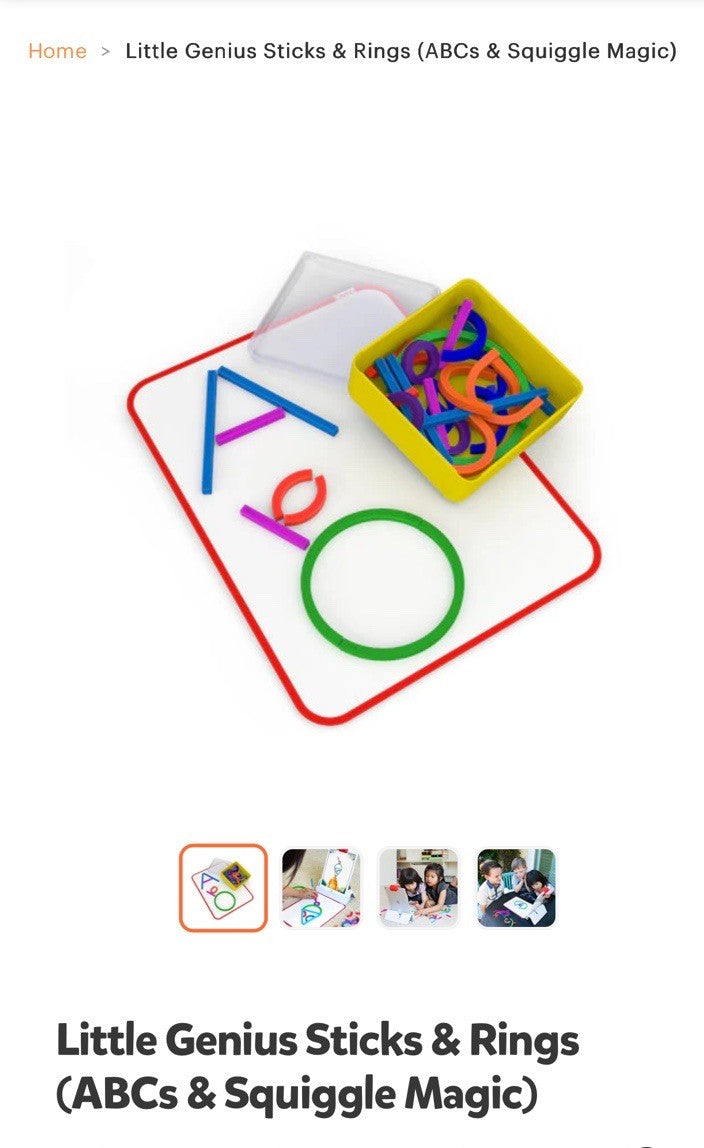 Osmo Little Genius Sticks & Rings Starter Kit for iPad NEW  w/Osmo base MSRP $64