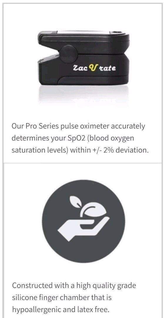 ZACURATE Series 500DL Fingertip Pulse Oximeter Blood Oxygen Saturation MONITOR 