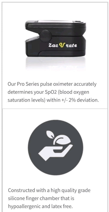 ZACURATE Series 500DL Fingertip Pulse Oximeter Blood Oxygen Saturation MONITOR 