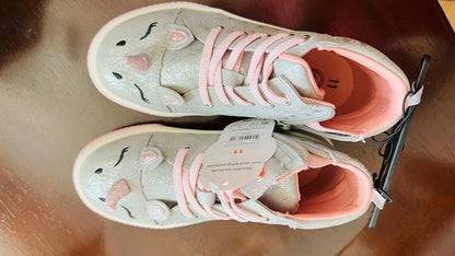 Toddler Girl Unicorn Shoes Size 11  & Busy Board Unicorn Backpack Set New