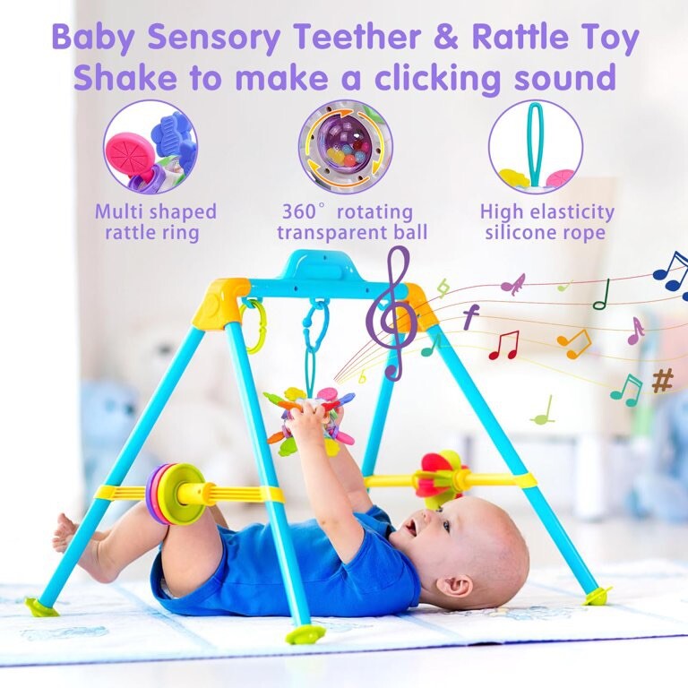 Montessori Sensory Children Chew Toy Teething Rattle Developmental No Box