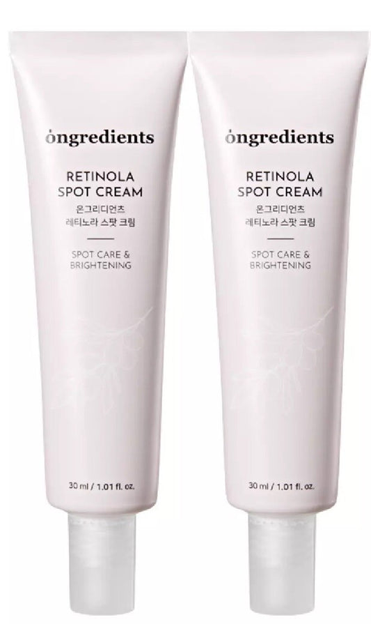 Ongredients Retinola Spot Cream 30ml (1.01oz)  2x Tubes