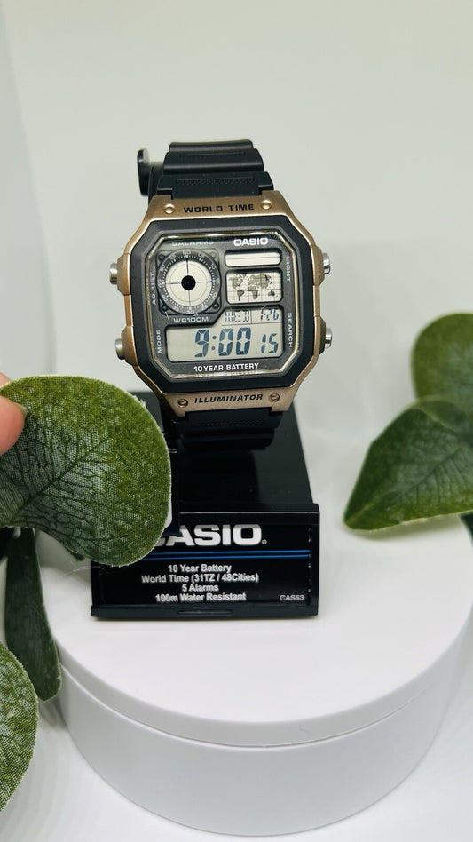 Casio AE1200WH-5AV Chronograph Illuminator Watch New
