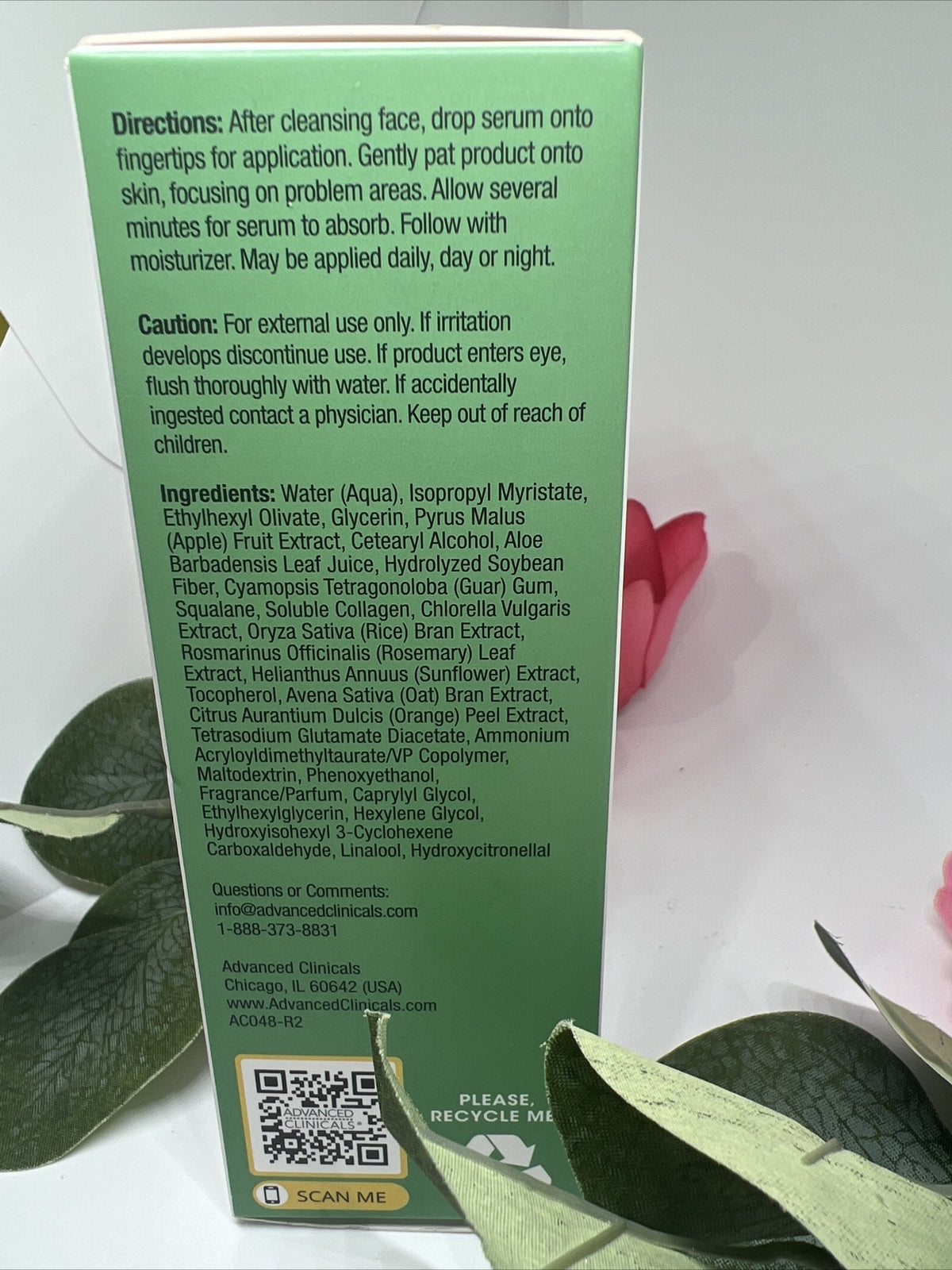 COLLAGEN SERUM Advanced Clinicals 1.75 oz INSTANTLY PLUMPS Dewy Glow