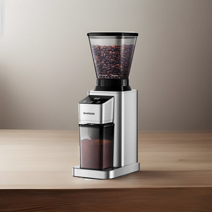 Anti-Static Conical Burr Coffee Grinder with Precision Timer Touch Screen NIB