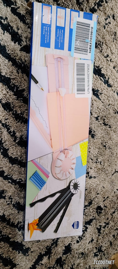 12 in 1 Edge Cutter for Paper Crafts Multifunctional Paper Card Cutter Pink