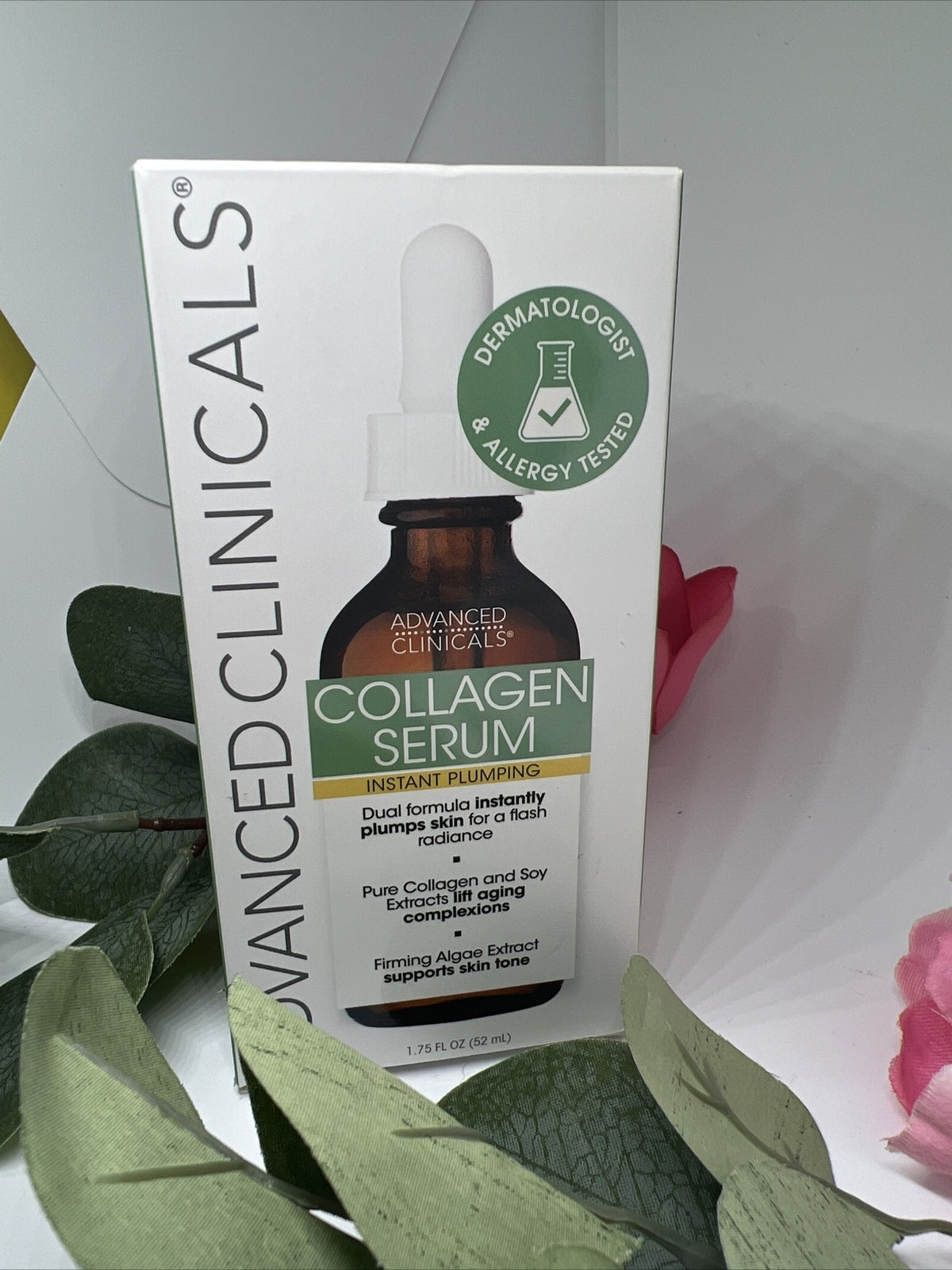 COLLAGEN SERUM Advanced Clinicals 1.75 oz INSTANTLY PLUMPS Dewy Glow