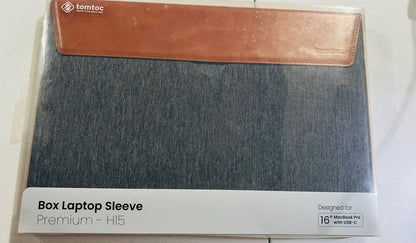 Tomtoc Box Laptop Sleeve Premium For 16” Mac Book Pro New
