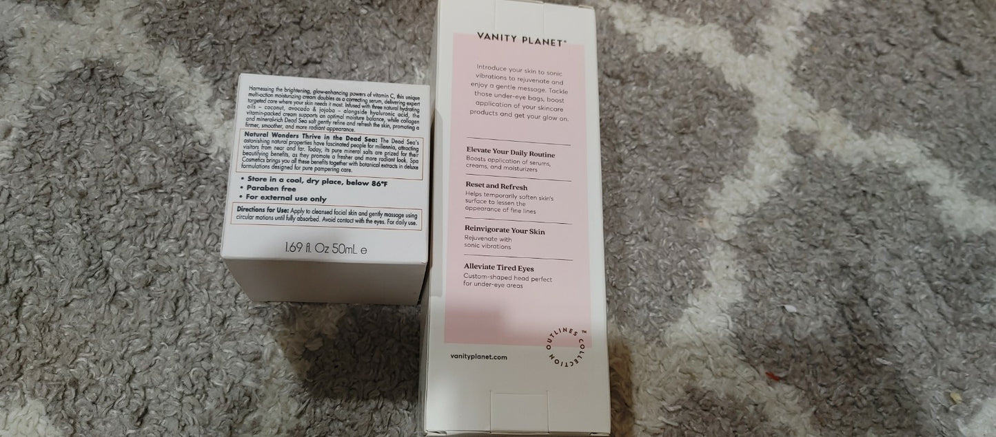 Vitamin C Cream 2 in 1 cream & serum with Vanity planet Serum booster device Set