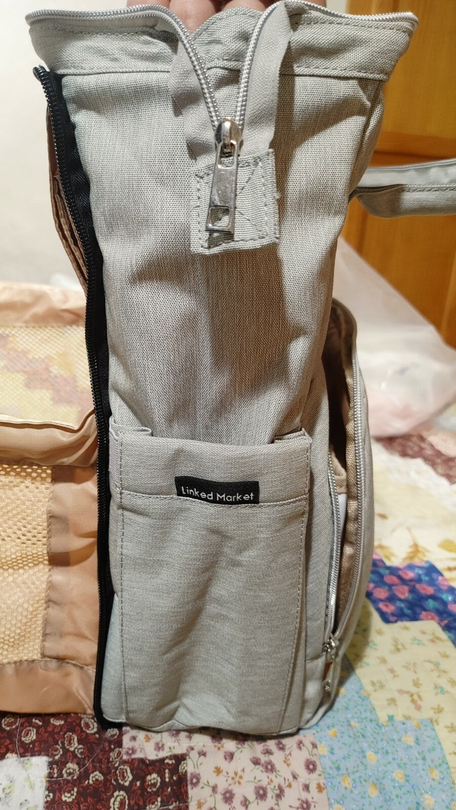 Linked Market 3in1 Diaper Bag Backpack with Changing Station, Travel Bassinet 