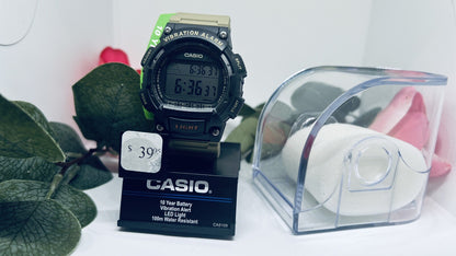 Casio W736H-5AV, Illuminator Watch, 100 Meter WR, Vibration Alarm, Chronograph
