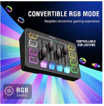 FIFINE Gaming Equipment Bundle, Dynamic XLR/USB Gaming Microphone Set With Mixer
