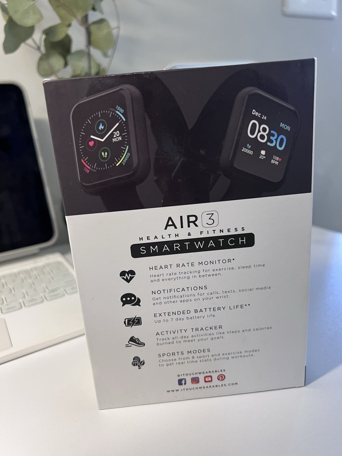 Itouch Air 3 Health & Fitness Smartwatch Open Box