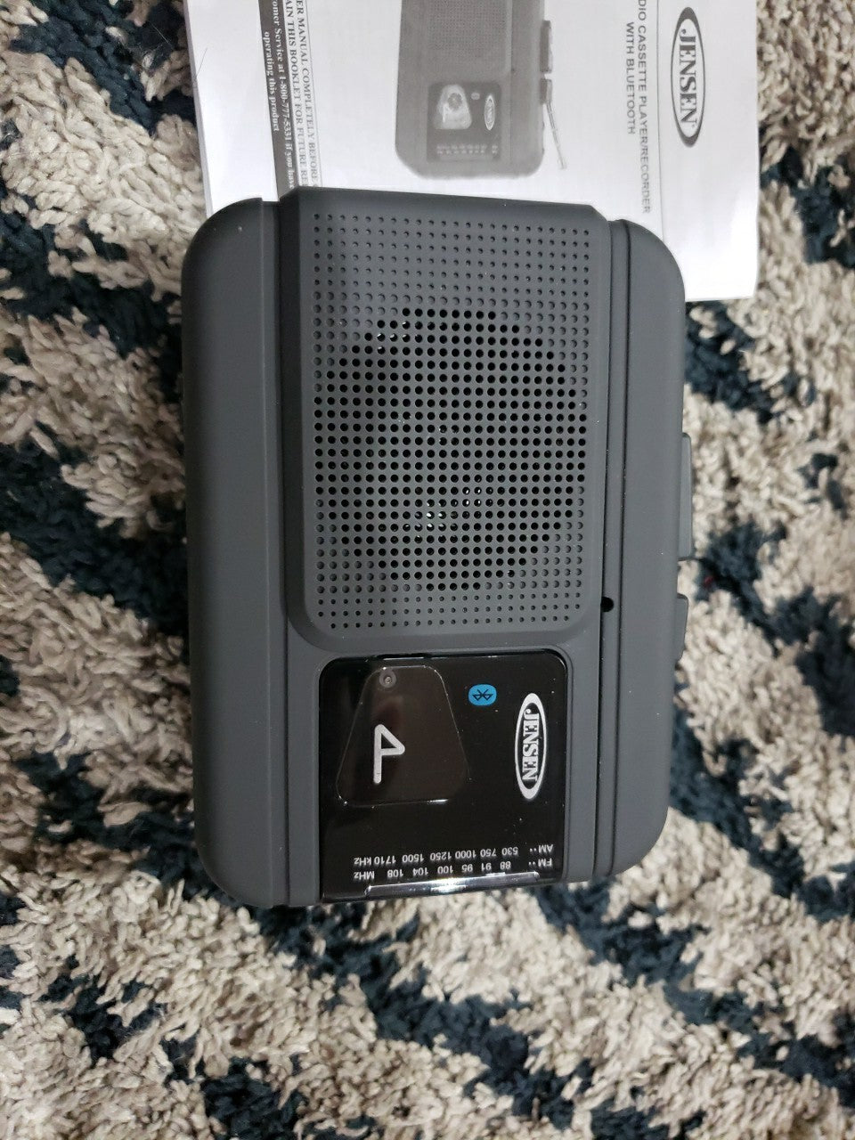 JENSEN MCR-75 Personal Cassette Player/Recorder with AM/FM Radio Manual Included
