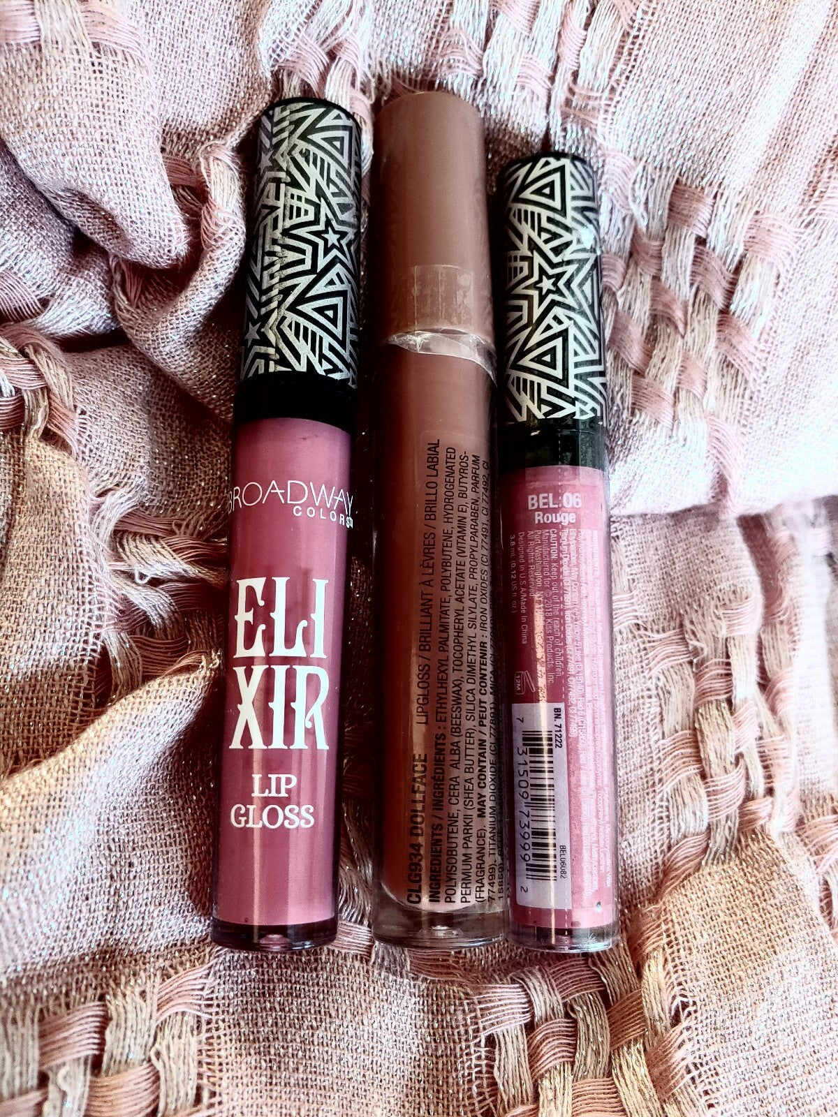 L.A. COLORS Lip gloss set CLG934 ~Dollface With 2 Broadway Colors lipgloss