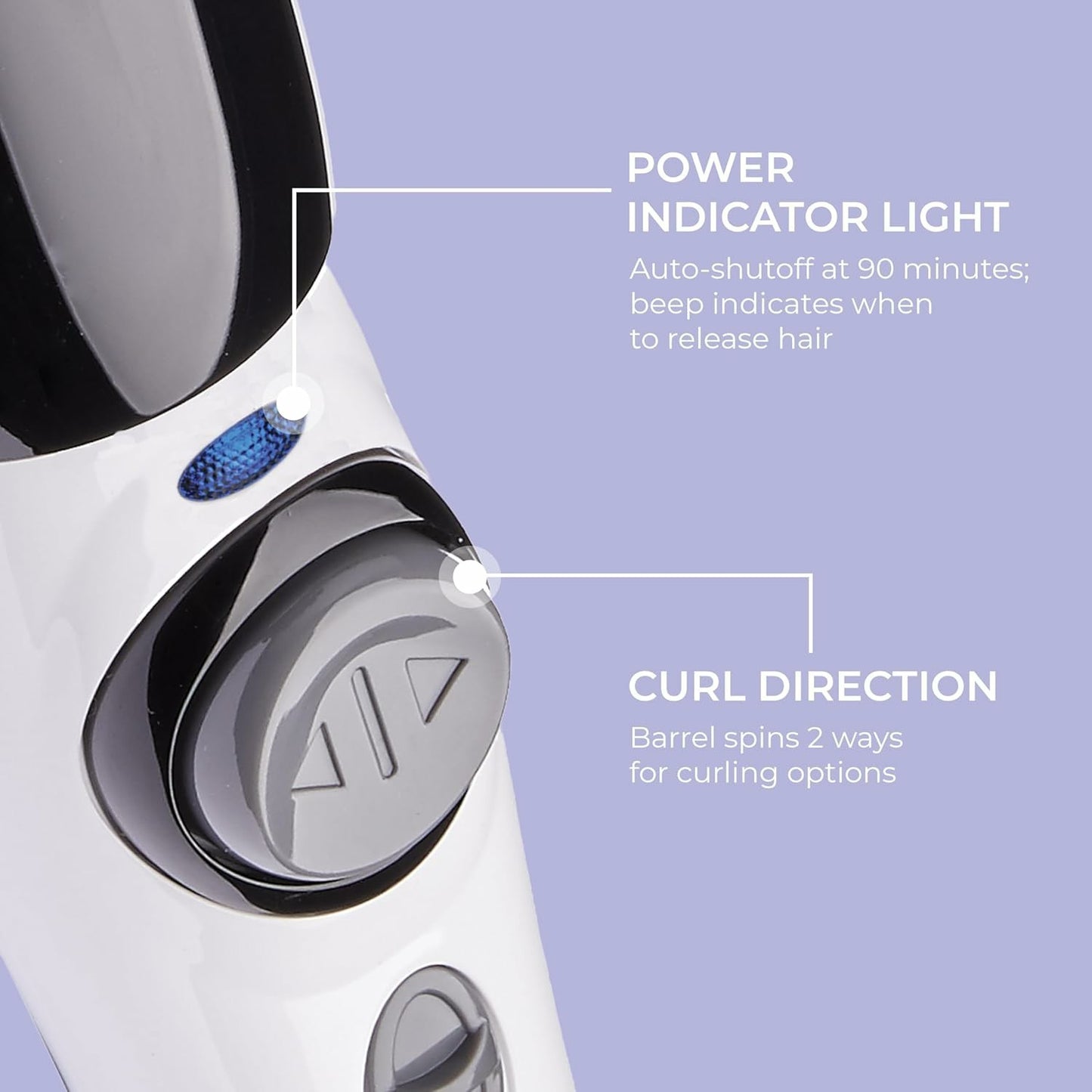 KISS Instawave Deluxe Automatic Rotating Curling Iron  1” Ceramic Ionic Wand