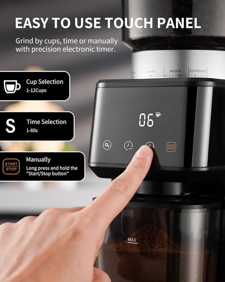 SHARDOR Conical Burr Espresso Coffee Grinder Electric  Anti Static Open box