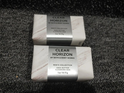 Bath & Body Works Clear Horizon Men's Collection Shea Butter 2 Bars Soap
