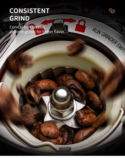 Anti-Static Conical Burr Coffee Grinder with Precision Timer Touch Screen NIB