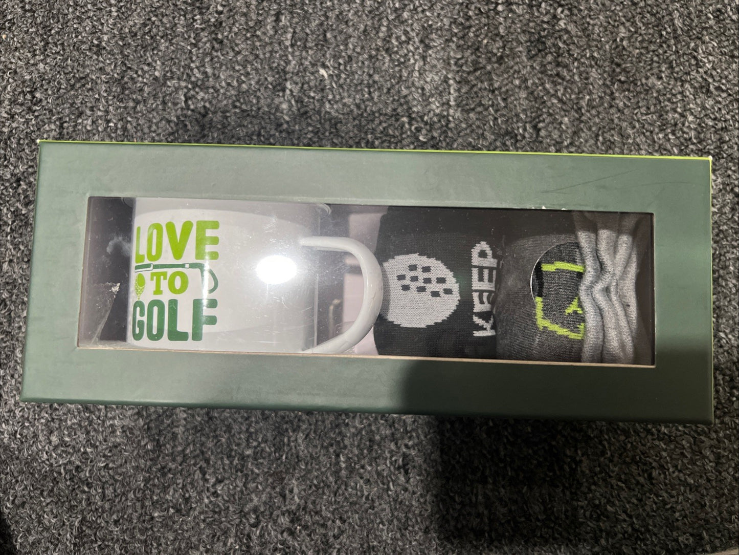 Golf Lover’s Gift Mug & Sock Set Crew Socks Men’s 10-13 - New in a Box 