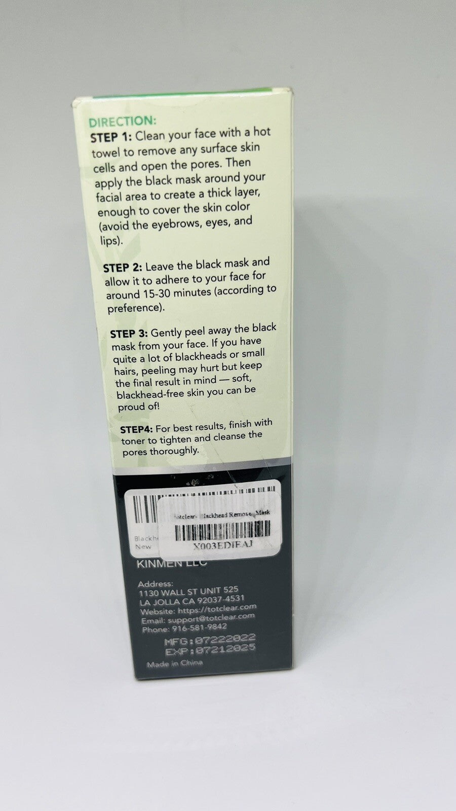 TOTCLEAR Purifying Acne Peel-off Mask ​Facial Cleansing Blackhead Remover NIB